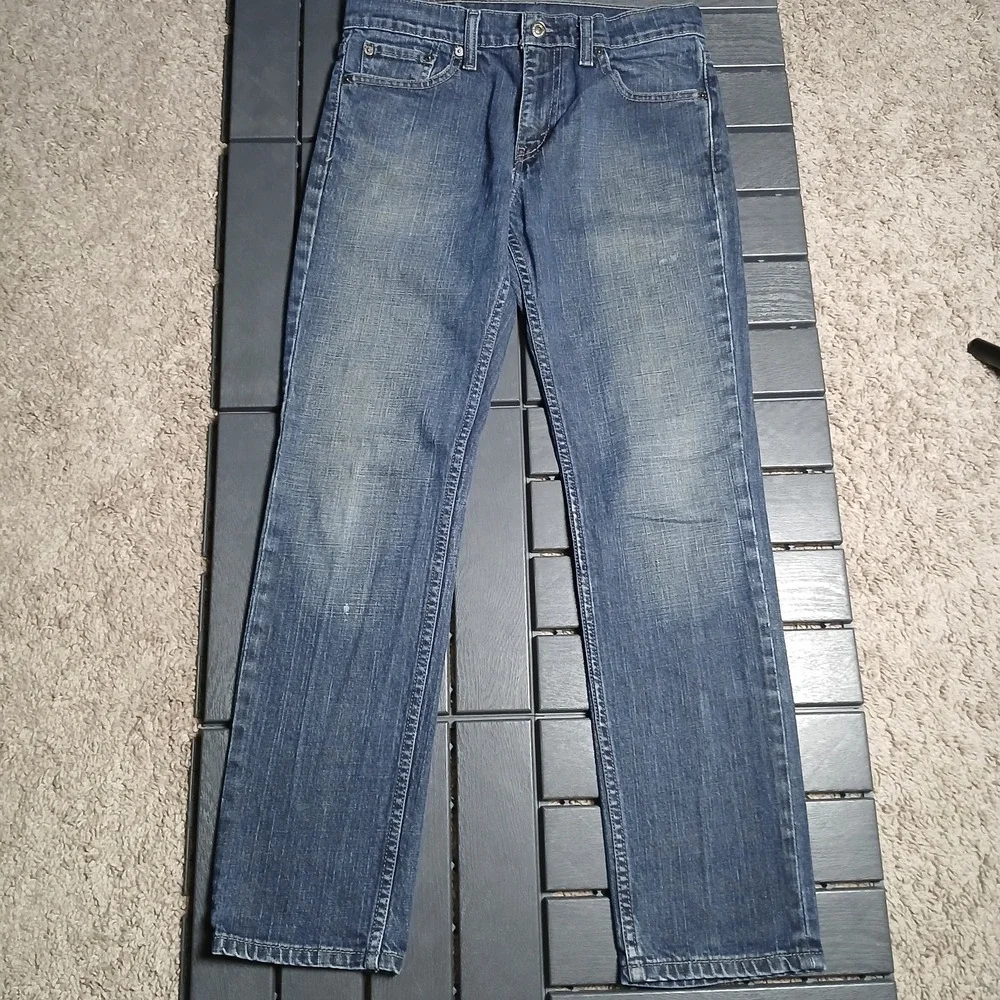Levis Jeans Mens 30x30 Blue 511 Slim Fit Dark Wash Denim Casual Pocket Logo Work
